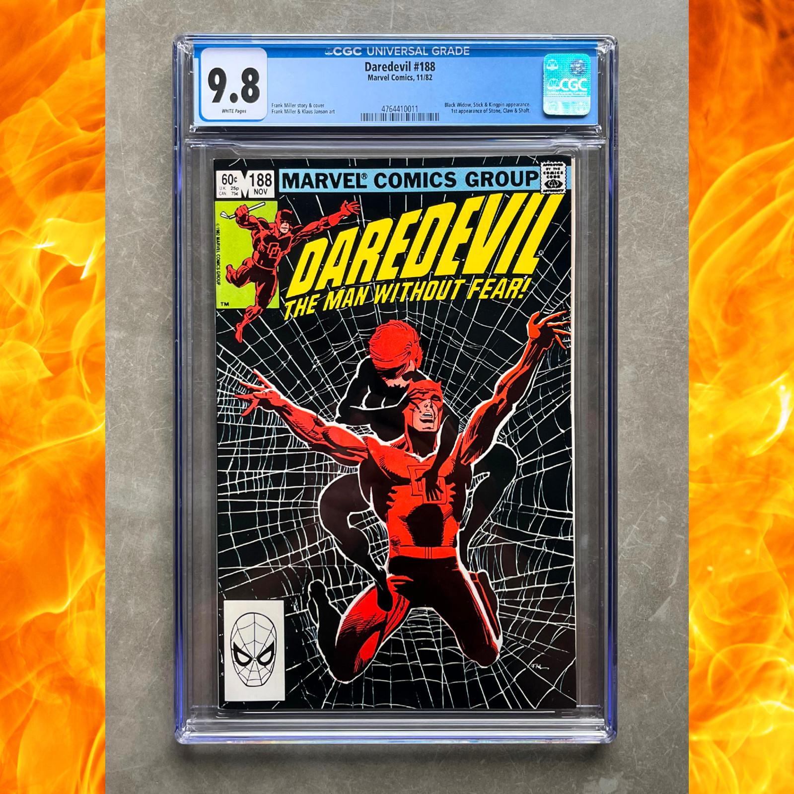 🔥 Daredevil #188 CGC 9.8 NM/M (Marvel 1982) Classic Frank Miller Artwork 🔥