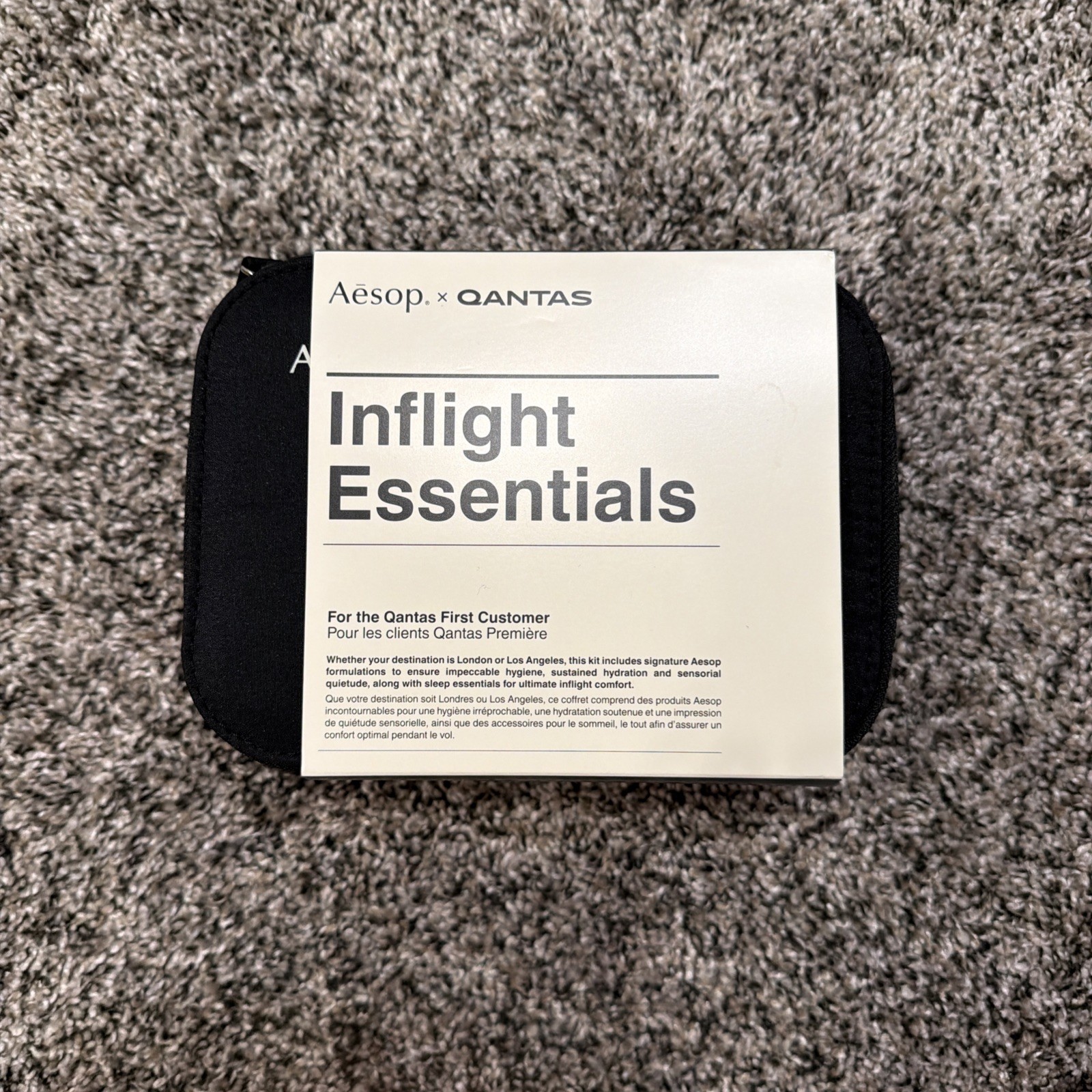 Aesop x Qantas Inflight Essentials First Class Amenity Kit Brand New 2026