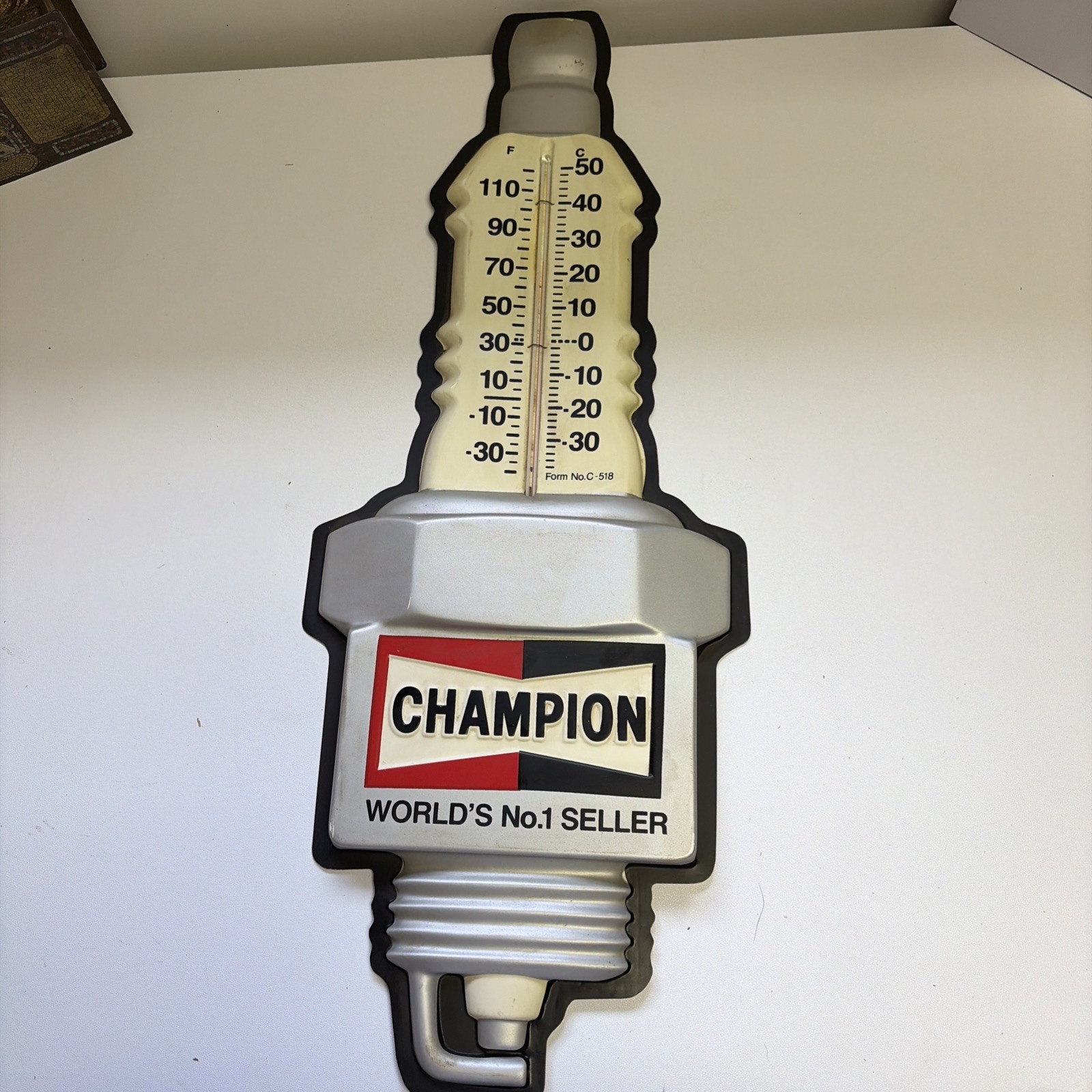 Vintage Champion Spark Plug Thermometer World's No.1 Seller Original Plastic 3D