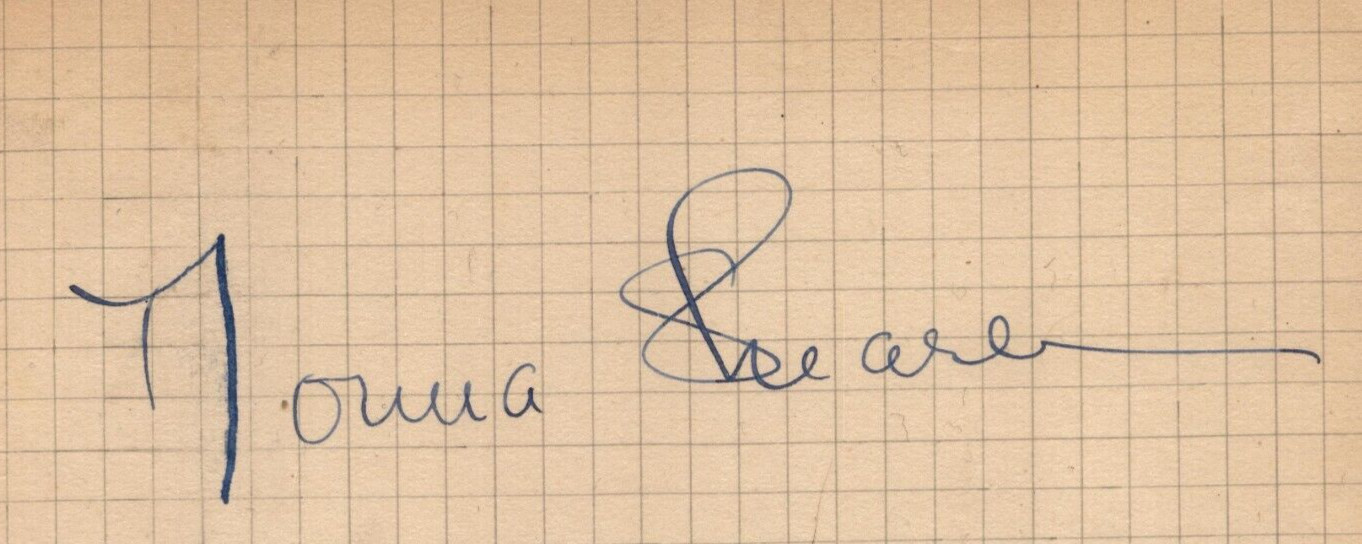 Norma SHEARER - Authentic Autograph on 14.5 x 6.5cm Paper