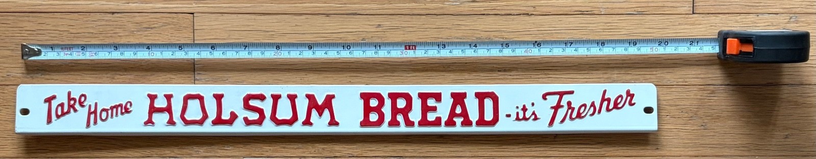 PP9- Antique Holsum Bread Advertising Embossed Metal Sign 20 x 1.5