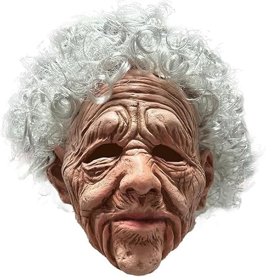 Realistic Granny Mask Old Lady Head Mask Horror Halloween Prop Realistic Granny Mask Old Lady Head Mask Horror Halloween Prop