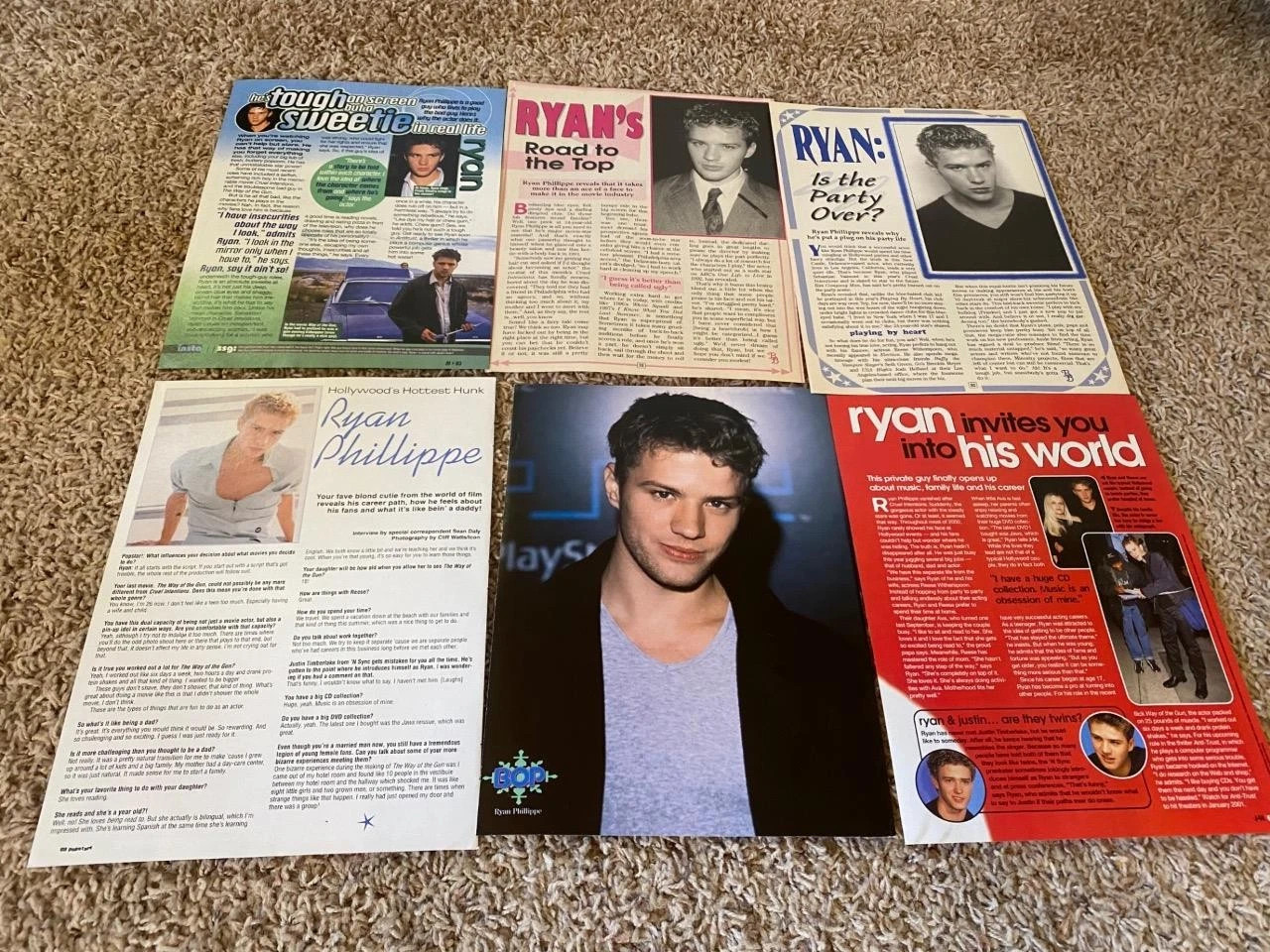 Ryan Phillippe teen magazine pinup clippings lot I know what you did last summer Ryan Phillippe teen magazine pinup clippings lot I know what you did last summer