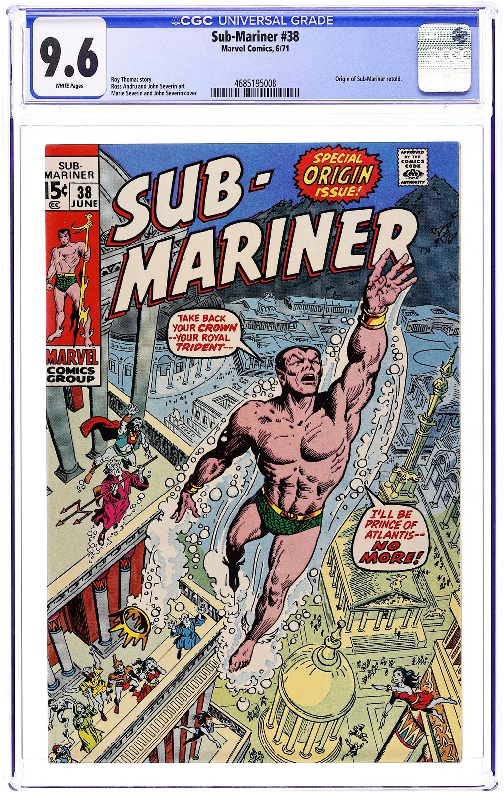 Sub-Mariner #38 CGC 9.6 1971 4685195008