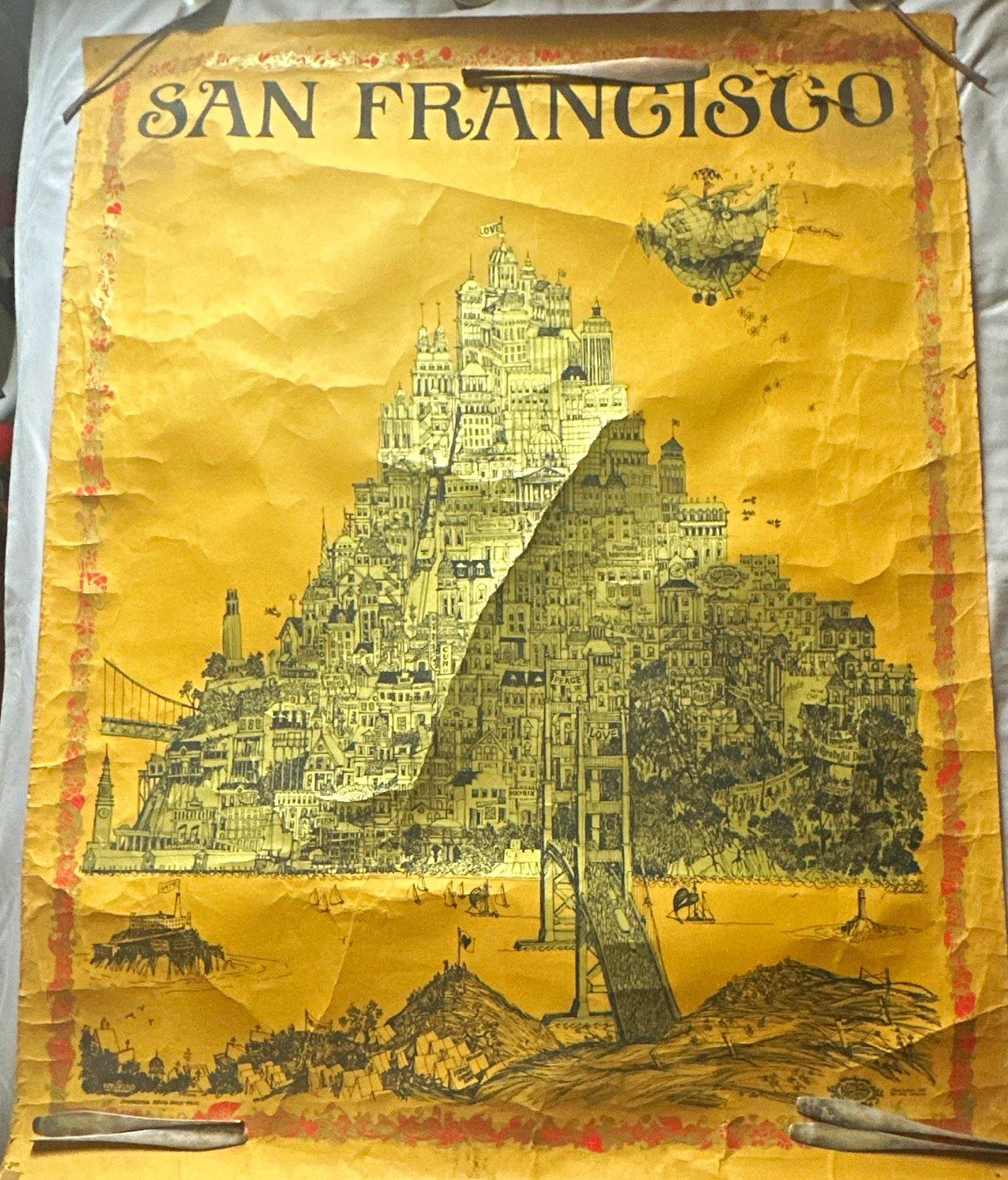 San Francisco California Vintage Poster Print - San Francisco California Vintage Poster Print -