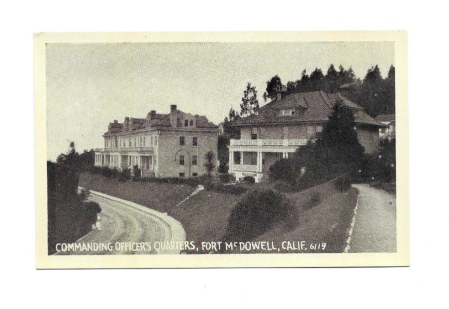 Early Photo Postcard CO\'S Quarters Fort McDowell San Francisco CA