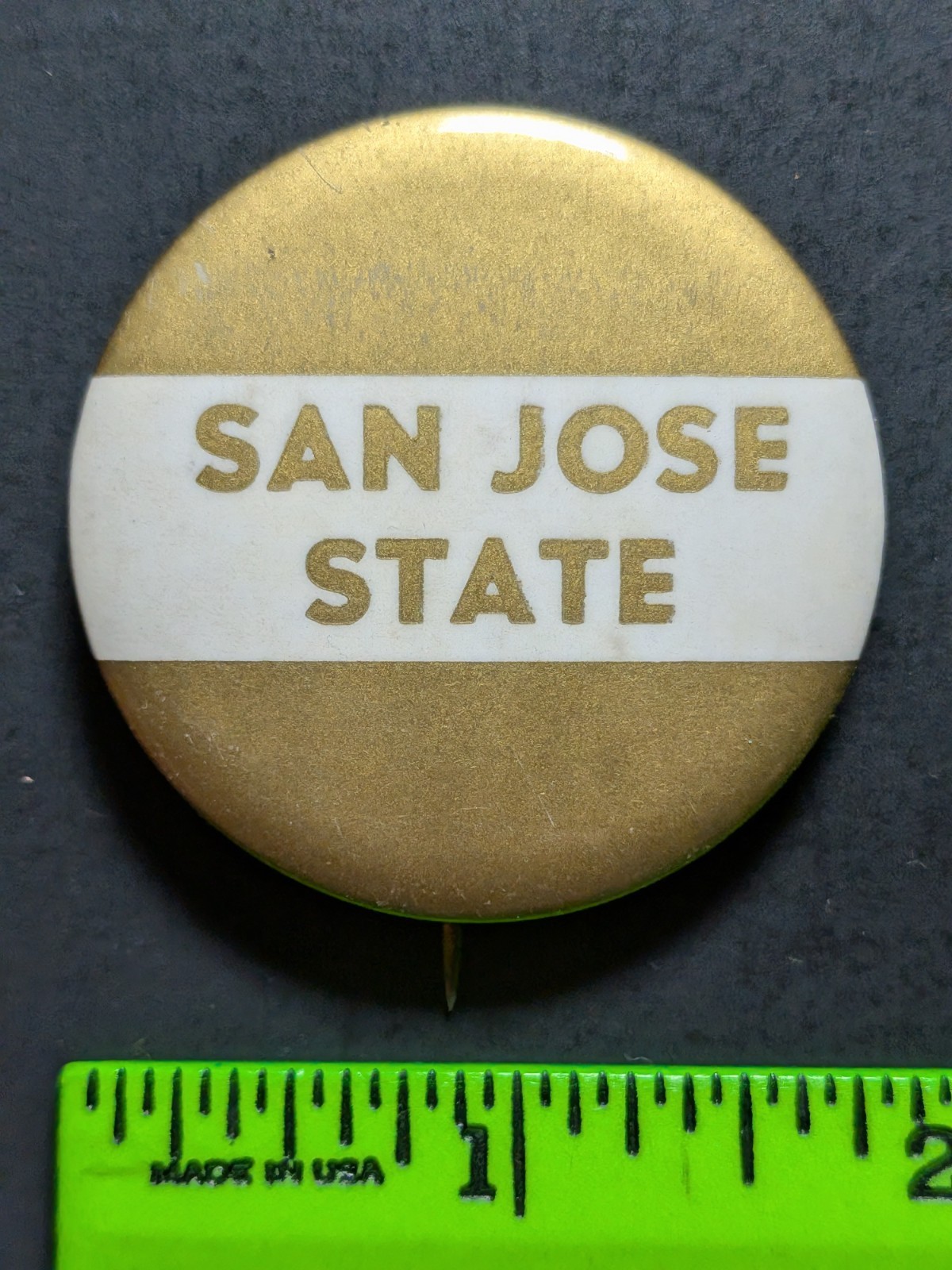 Vintage San Jose State College University Pinback Pin
