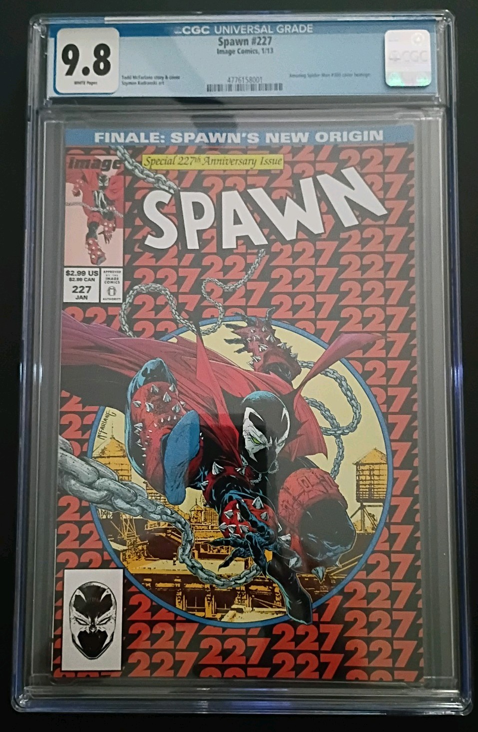 Spawn # 227 CGC 9.8 White (Image, 2013) Classic McFarlane cover