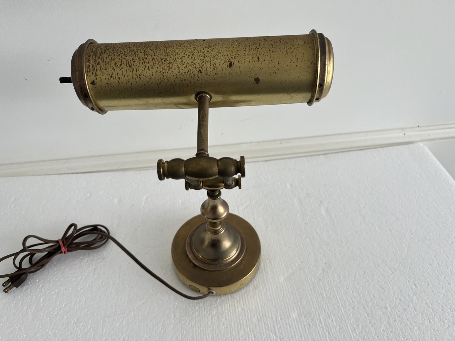 Vintage, Brass, Bankers Desk Lamp, Underwriters Laboratories Piano Portable Lamp
