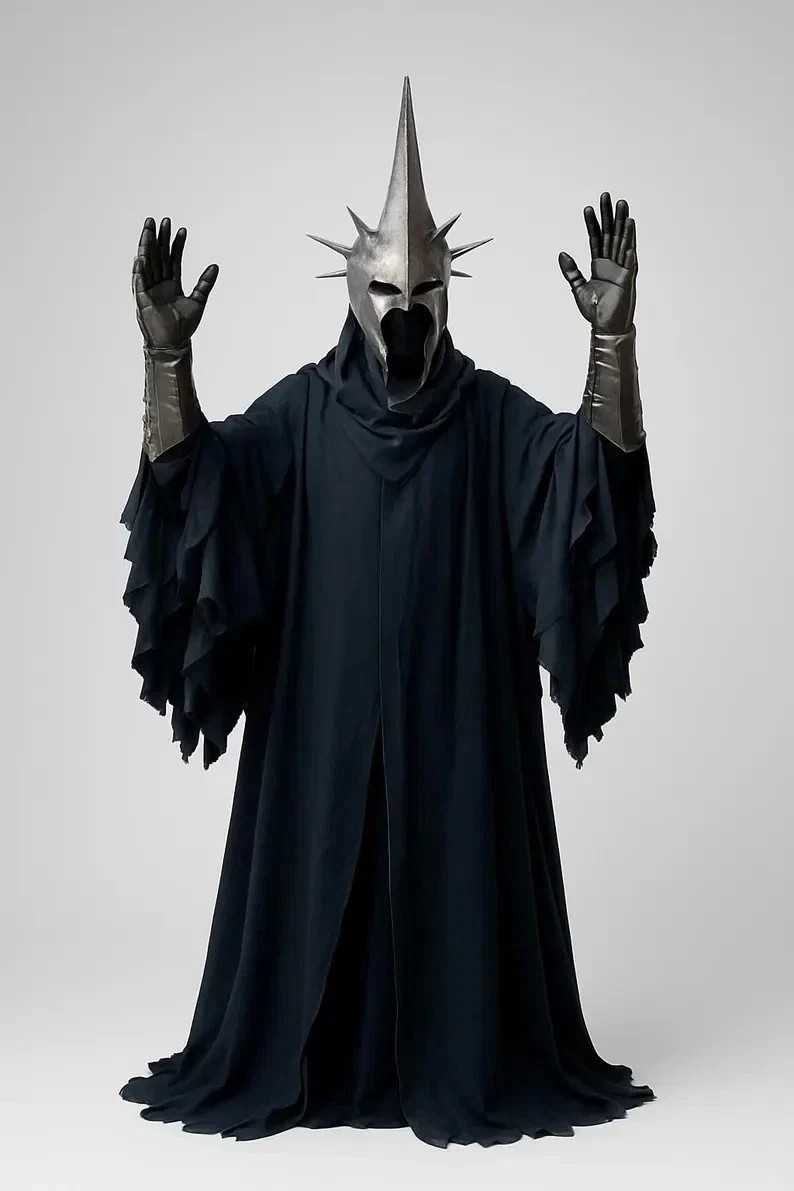 Ring Wraith Nazgul Costume Cape Cloak Grim Reaper Gown Halloween Costume