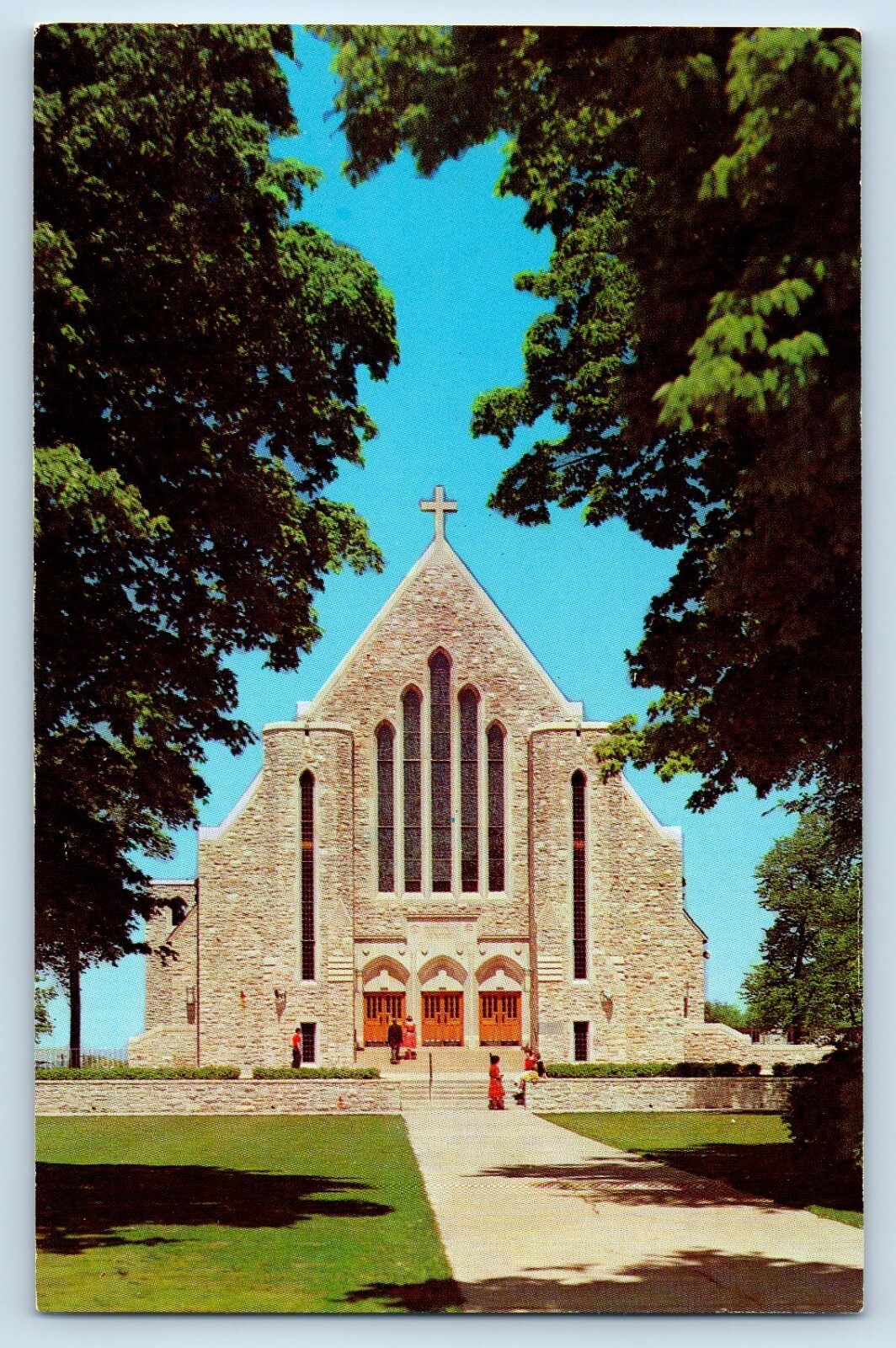Northfield Minnesota Postcard Boe Memorial Chapel St. Olaf College c1960 Vintage