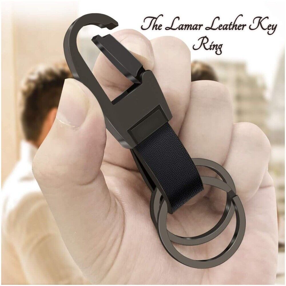 Leather Key Chain Metal Men New Car Ring Key fob Creative Gift Keychain Keyring