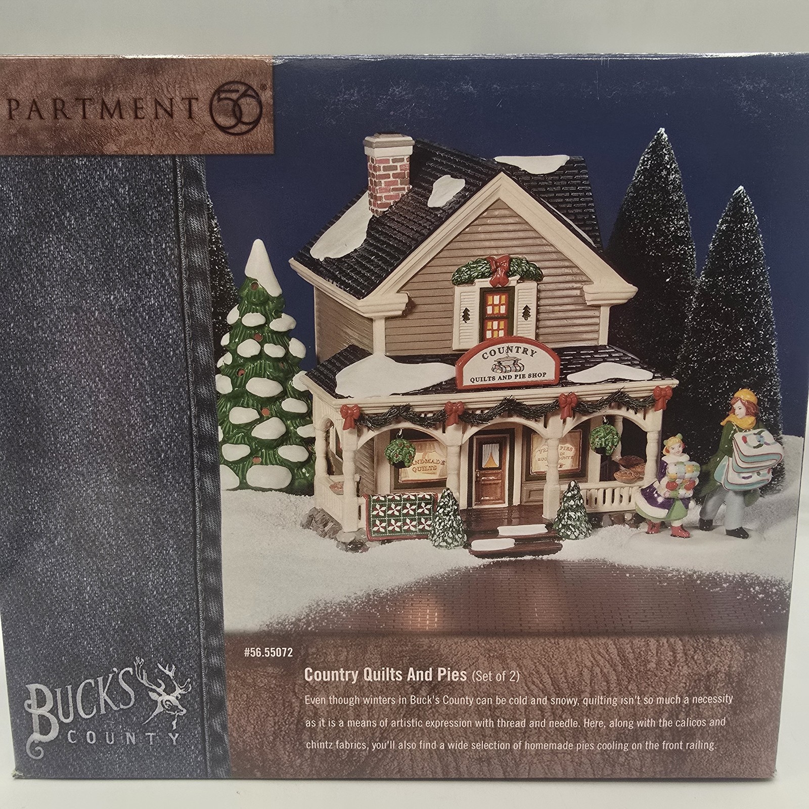 Dept 56 Snow Village BUCK\'S COUNTY COUNTRY QUILTS AND PIES Department 56 55072 Dept 56 Snow Village BUCK\'S COUNTY COUNTRY QUILTS AND PIES Department 56 55072
