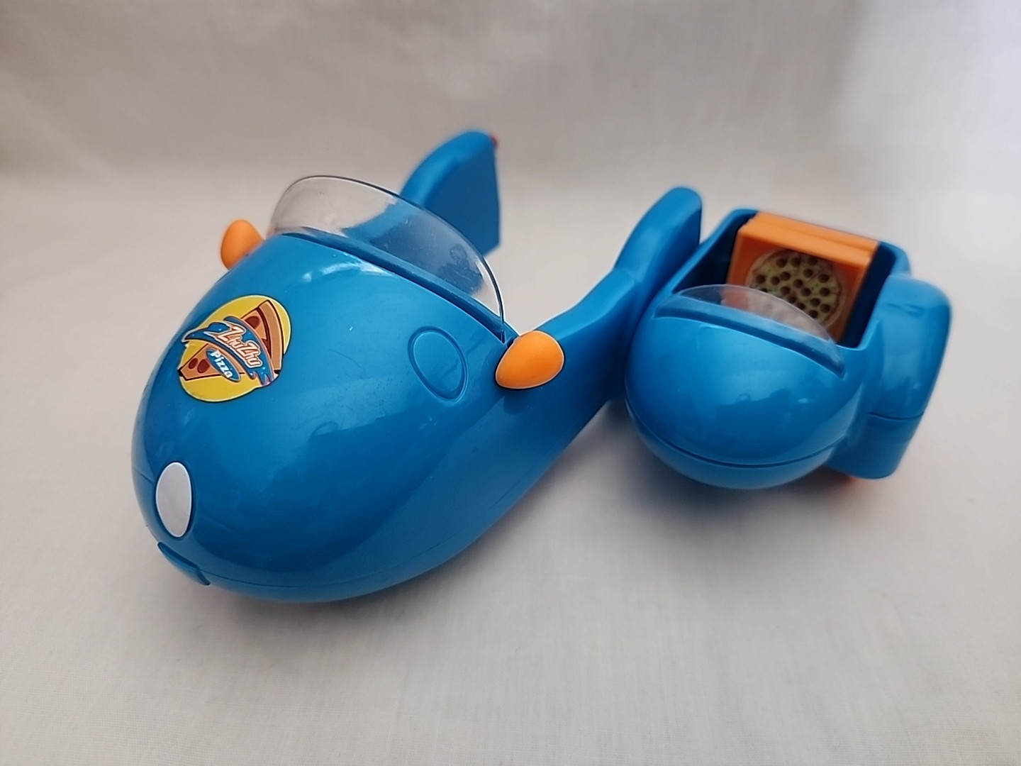 Zhu Zhu Hamcycle with Sidecar 4 Pizza Boxes 2009 Pizza Delivery Car Blue No Pet