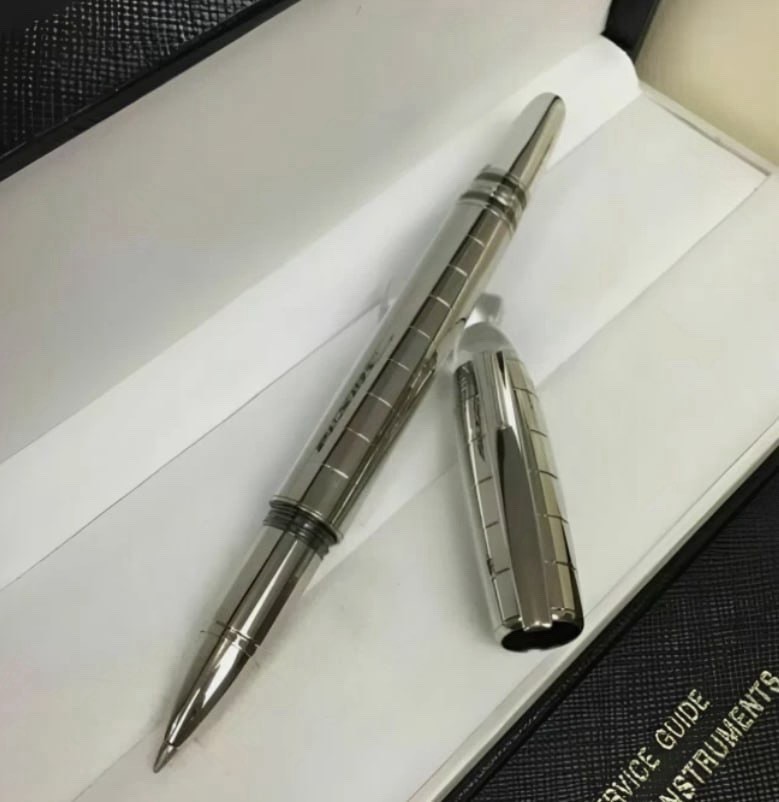Montblanc StarWalker Rollerball Pen Silver Black Ink Luxury Gift Box Set