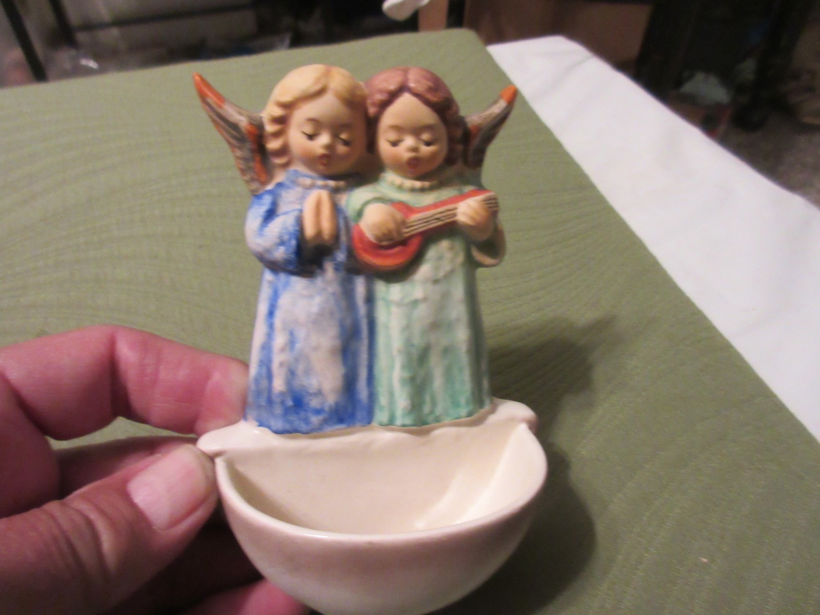 Vtg M.J. Hummel Goebel Figurine Angel Duet Holy Water Font 146 West Germany NEW