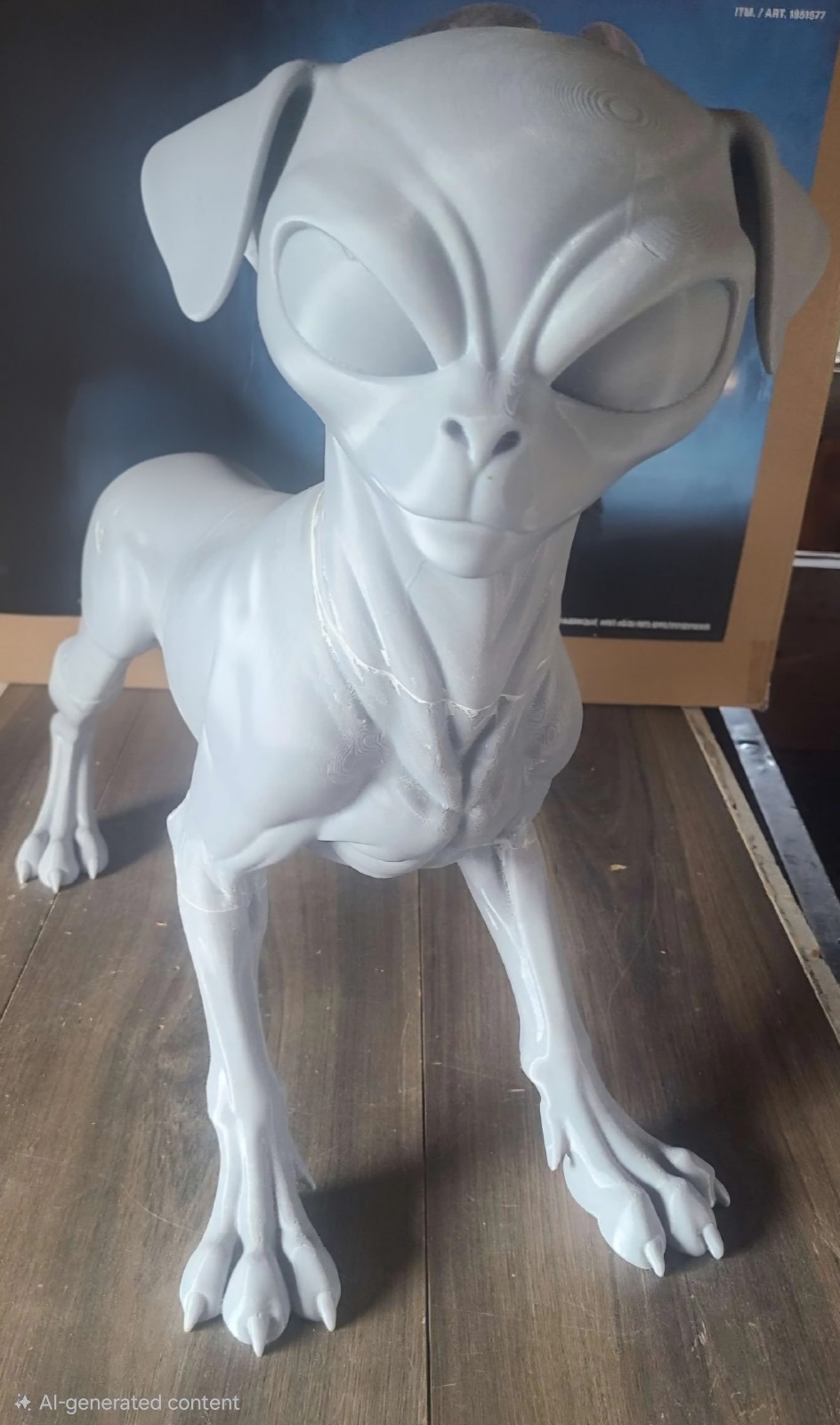 Alien Dog Figurine 3D Printed Alien Dog Figurine 3D Printed