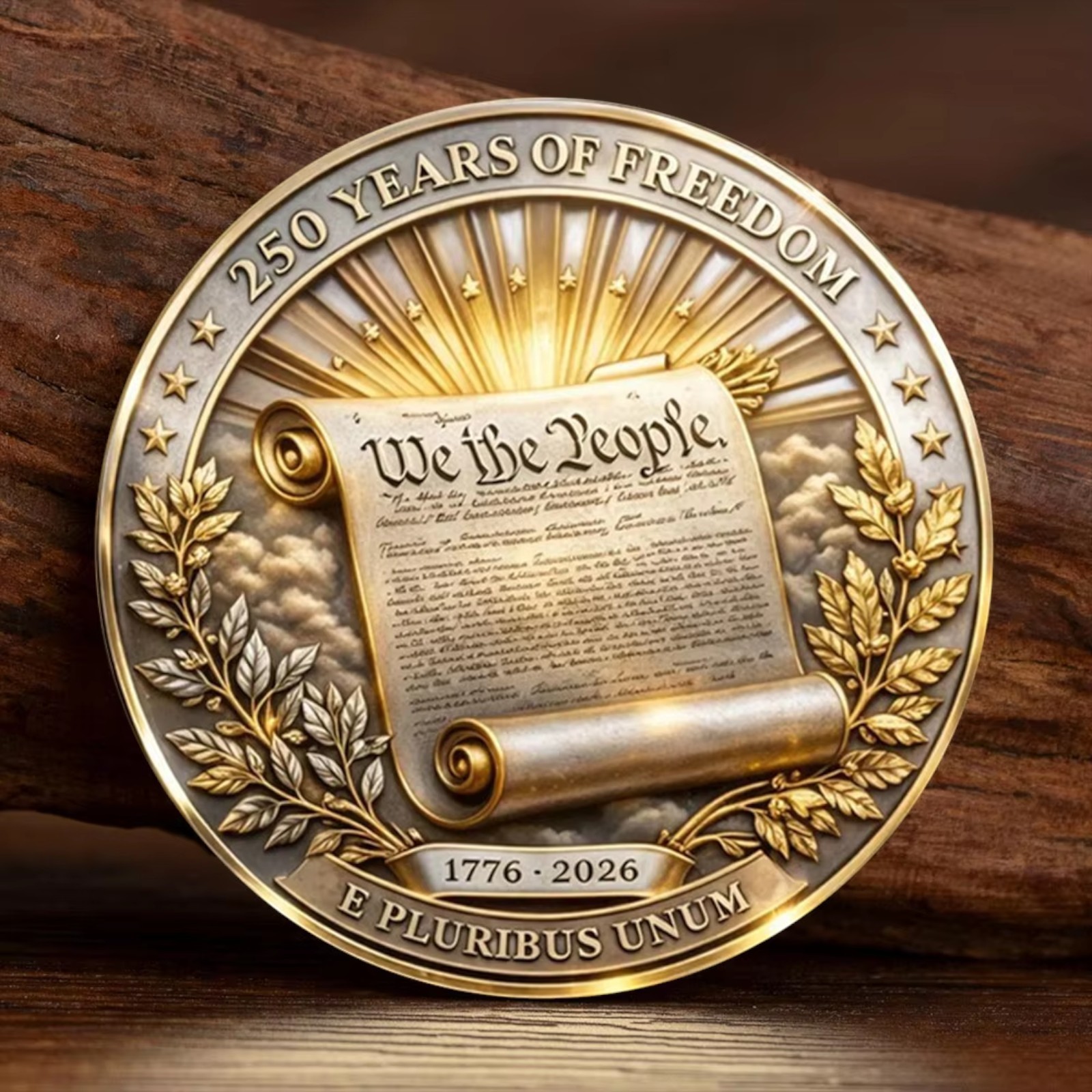 We The People 250th Anniversary Challenge Coin 1776-2026 USA Freedom Gift