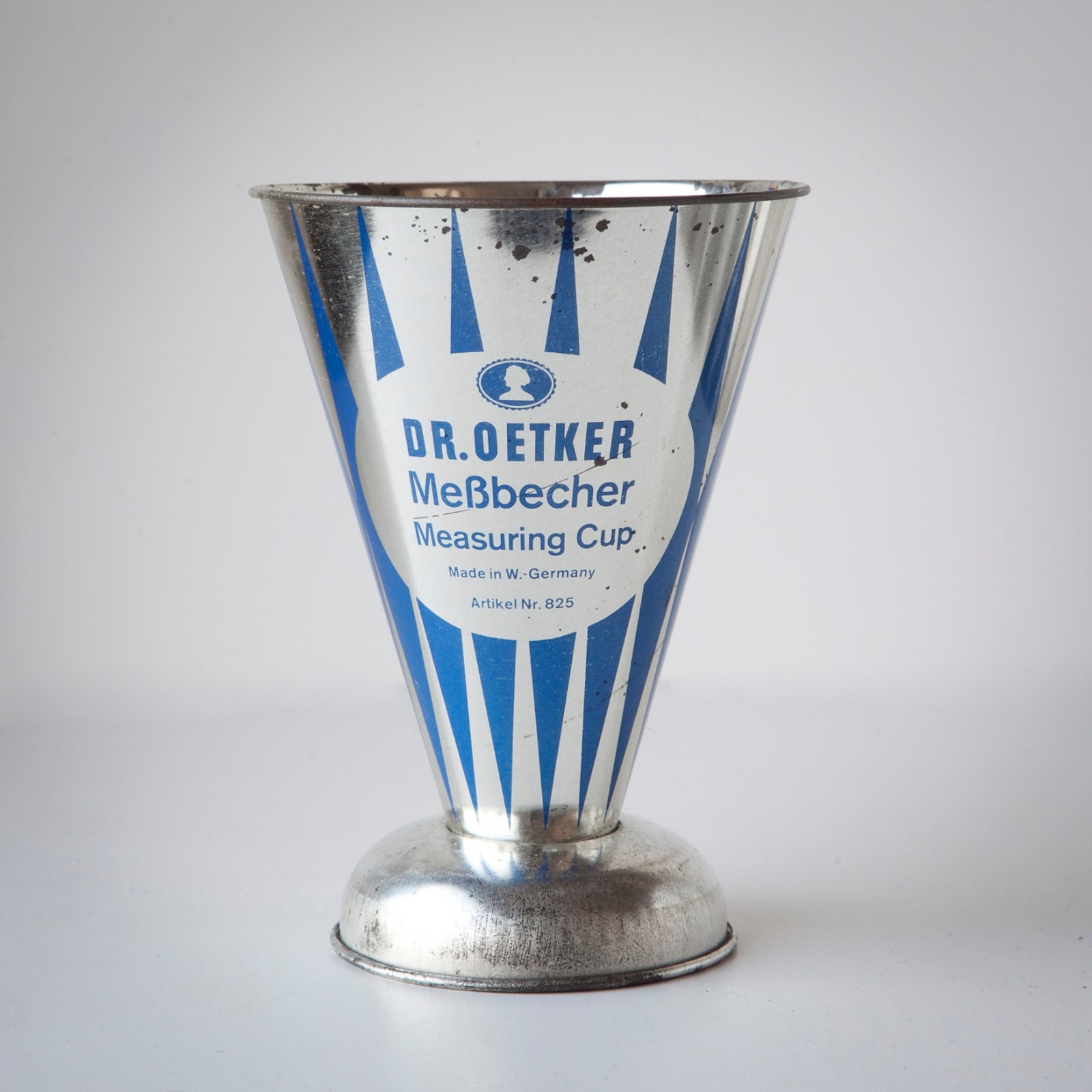 Vintage Dr. Oetker Metal Tin Measuring Cup West Germany  READ