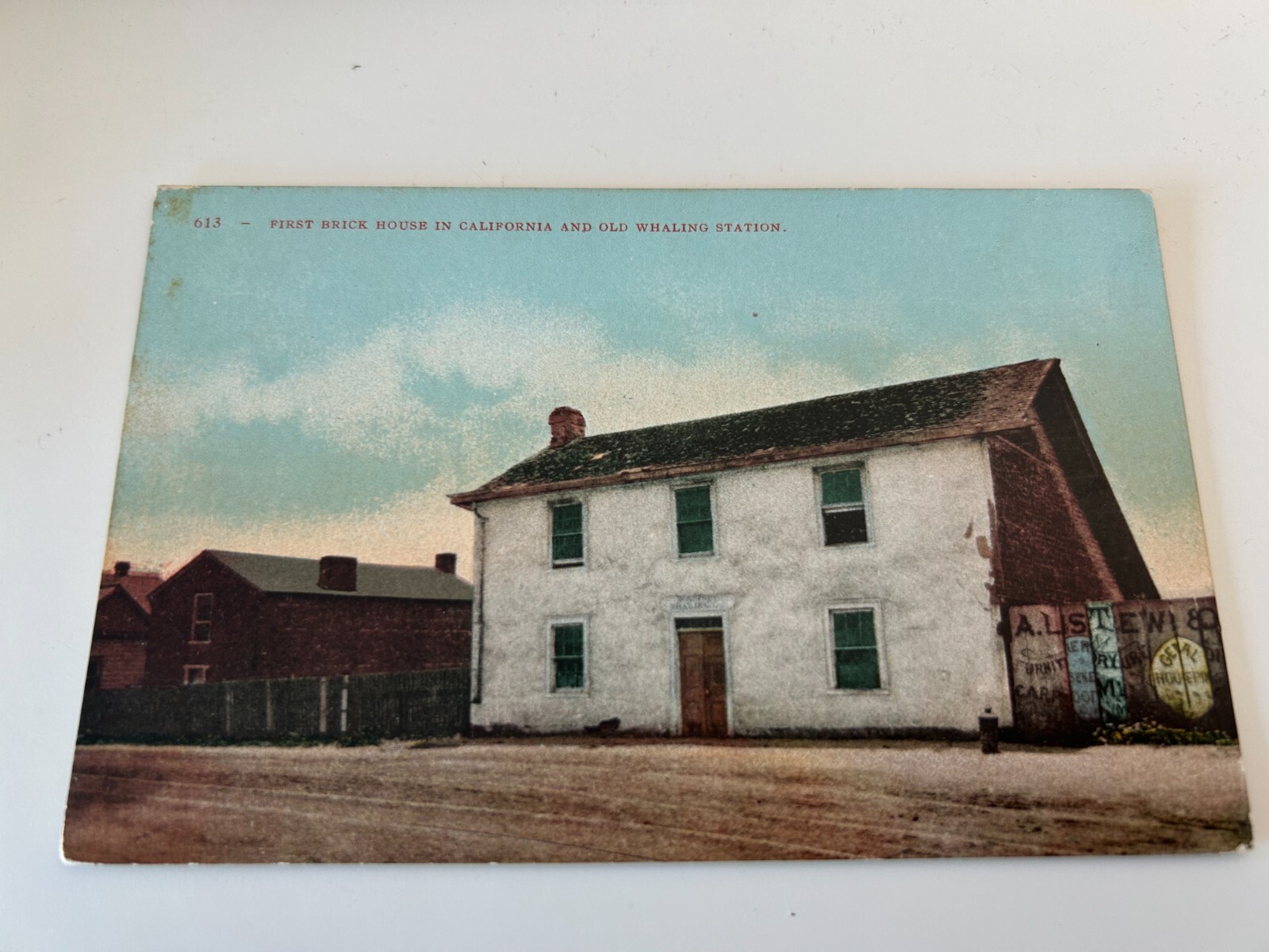 First Brick House in California and Old Whaling Station Postcard