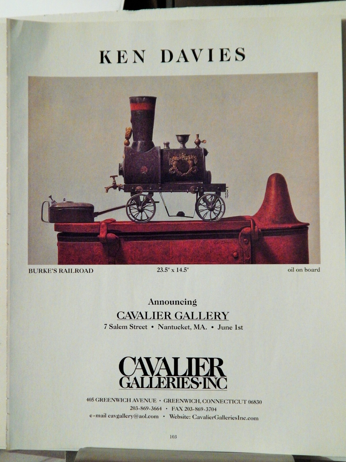 KEN DAVIES  ART PIECES   ORIG VTG 2000 ADVERTISEMENT,
