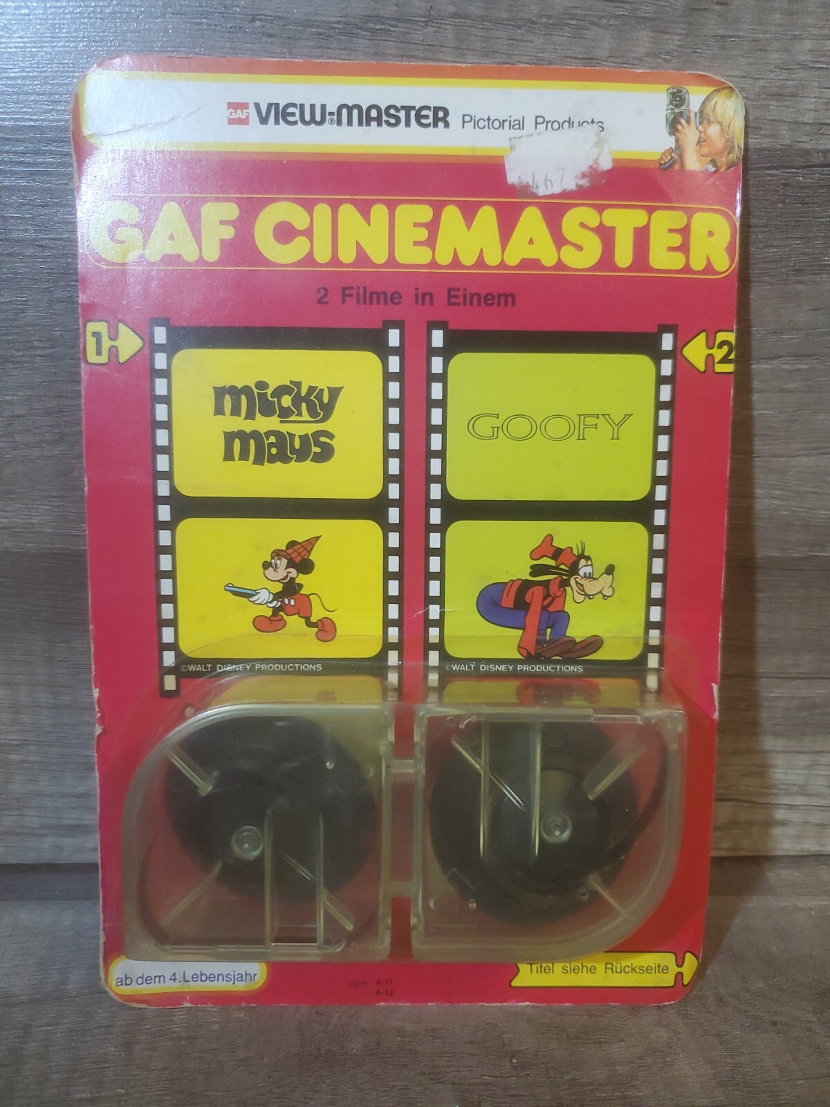 Vintage View-Master GAF CINEMASTER FILM MICKY MAYS AND GOOFY  New Old Stock RARE