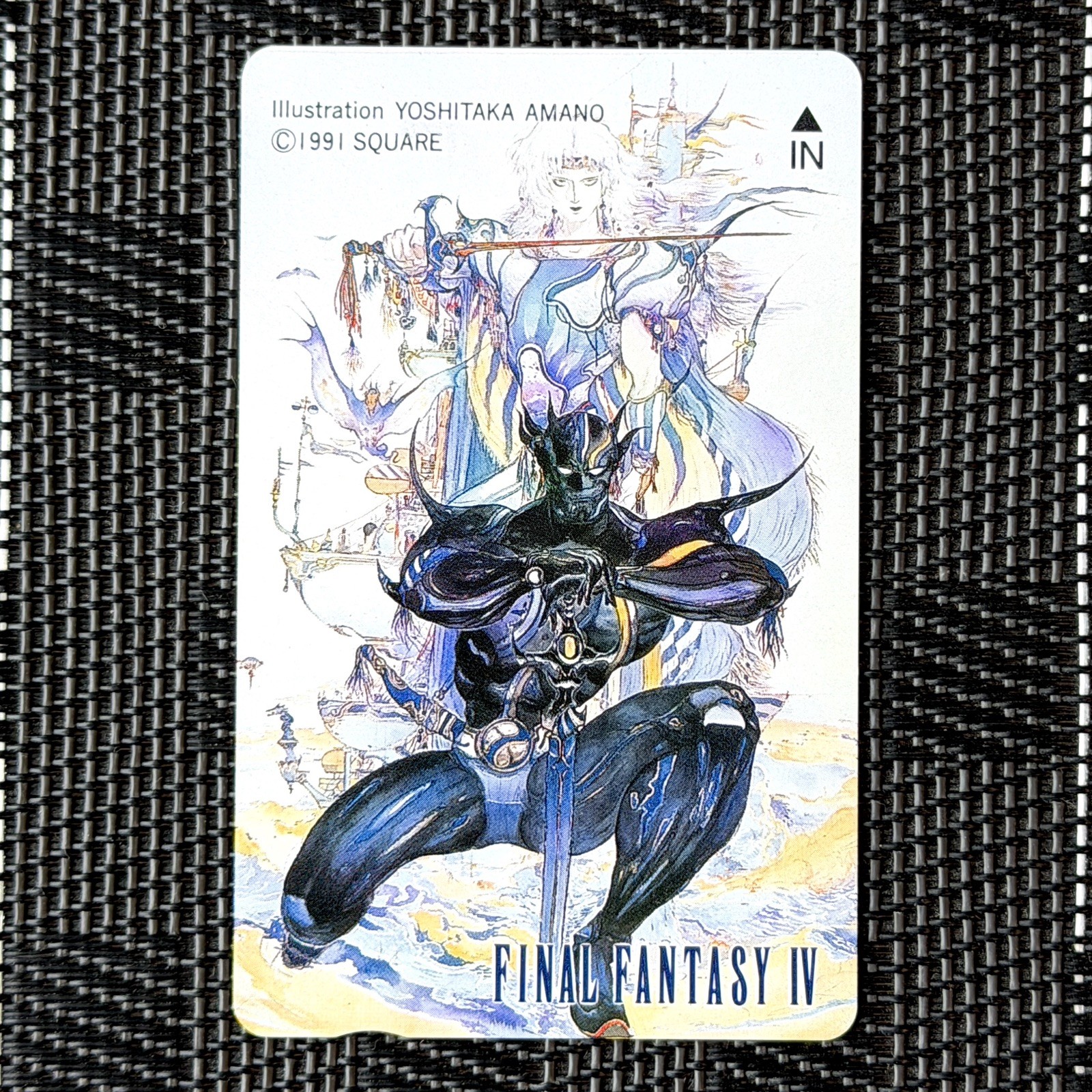 Final Fantasy IV 4 Telephone Card Yoshitaka Amano Art Vintage 1991 Square Final Fantasy IV 4 Telephone Card Yoshitaka Amano Art Vintage 1991 Square