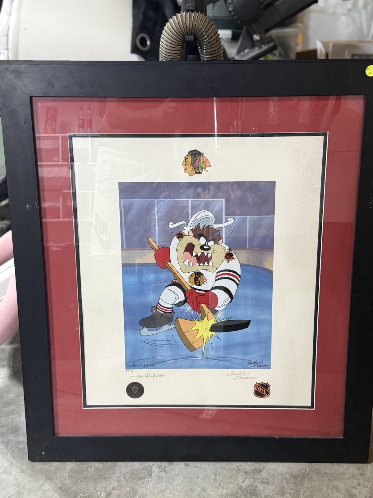 1996 Warner Bros. Chicago Blackhawks Taz/Tasmanian Devil limited-edition