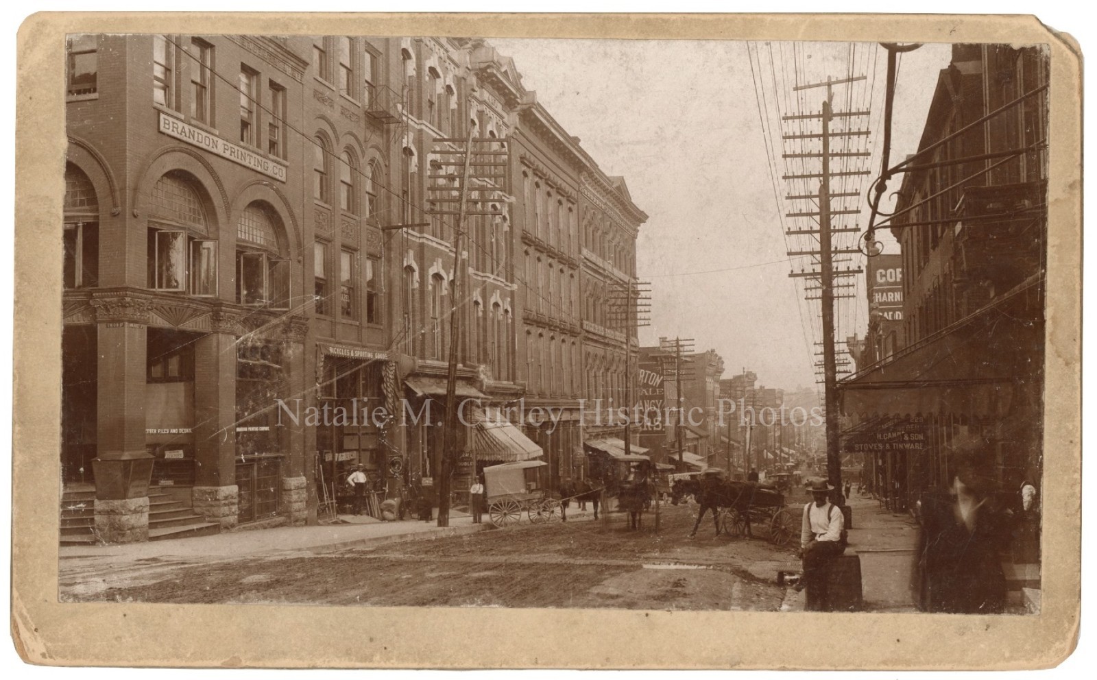 1890s Second Ave Nashville Tennessee Street View Cabinet Photo