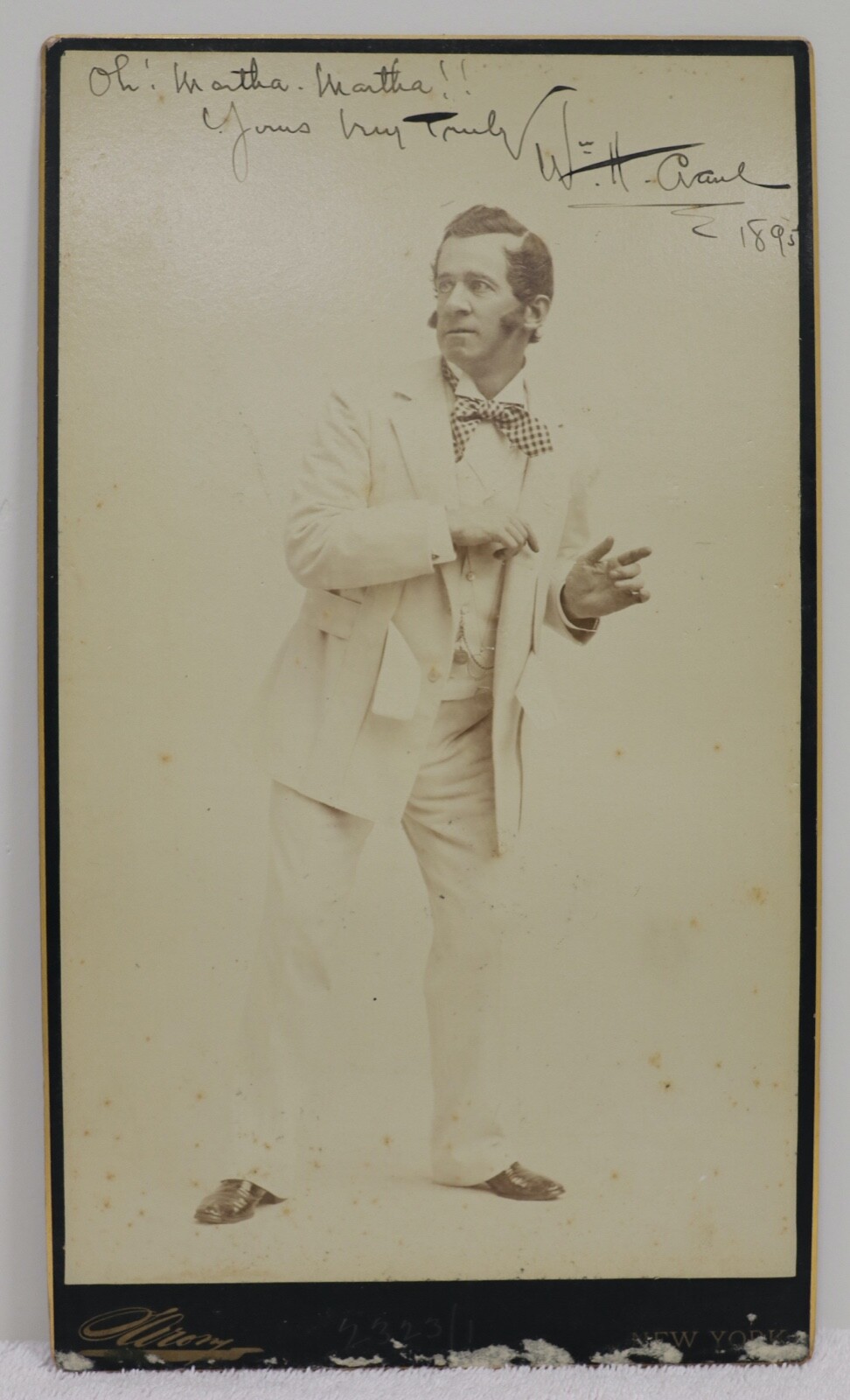 WILLIAM H. CRANE SIGNED Sarony Photo • Limited Edition • Famous Stage Actor