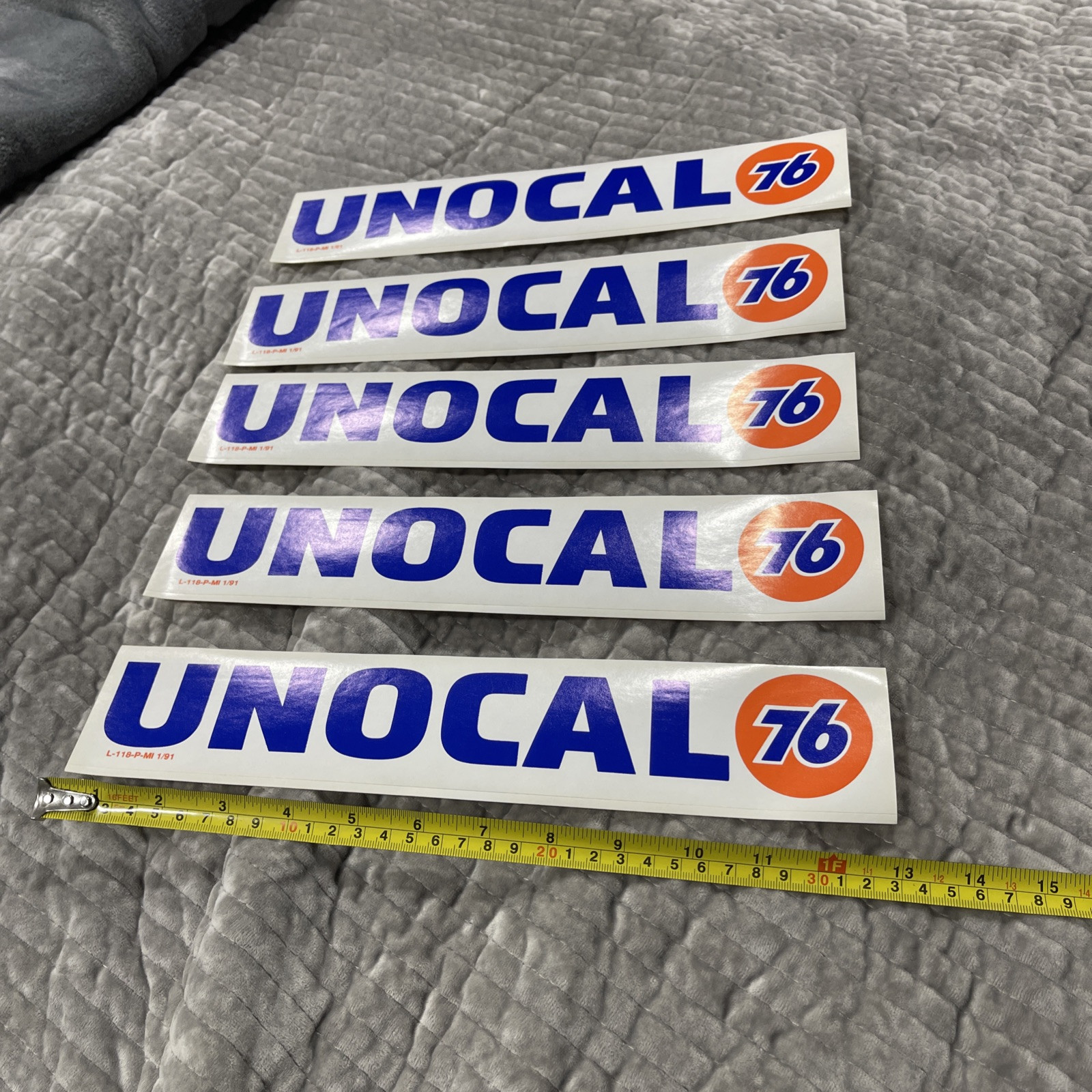 Vintage LOT x5 Large UNOCAL 76 Bumper STICKERS DECALS Gas Gasoline Station NEW