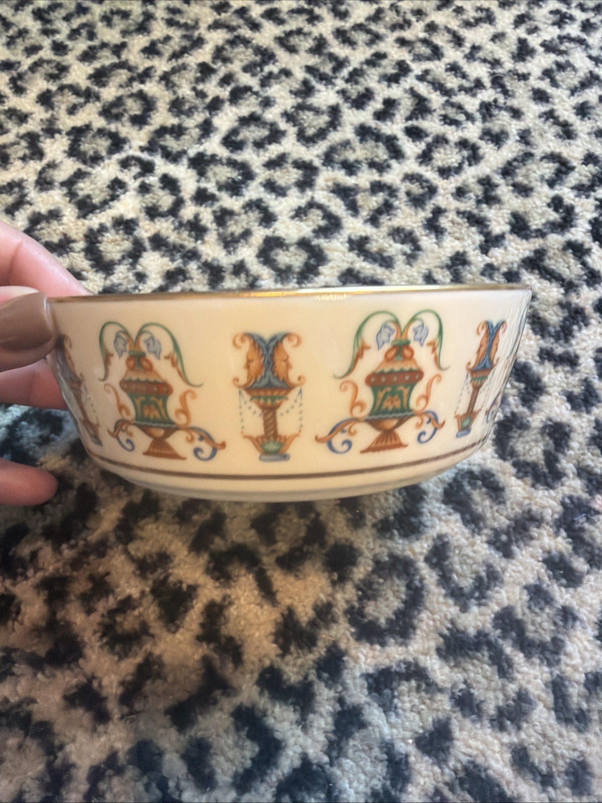 Lenox Lido Bowl 1970s 24K Gold Porcelain 5.75\
