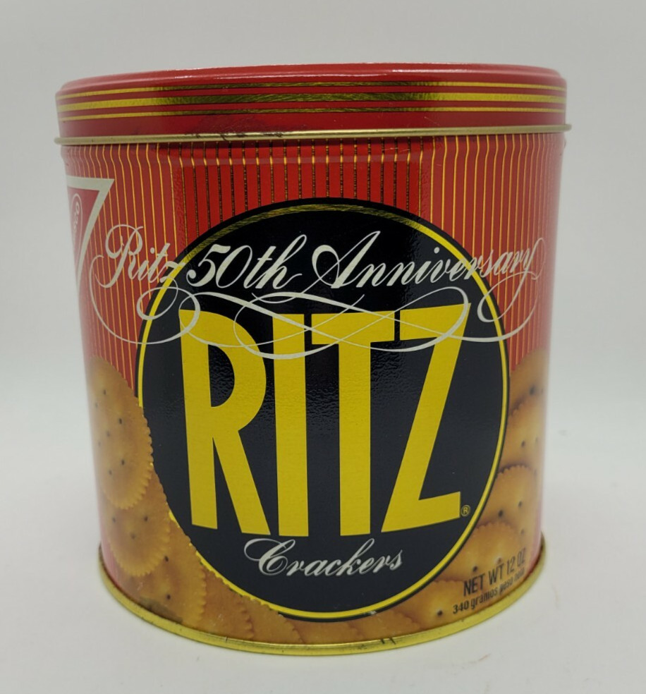 Nabisco Ritz Crackers Vintage 1984 50th Anniversary Collector Round Tin  Nabisco