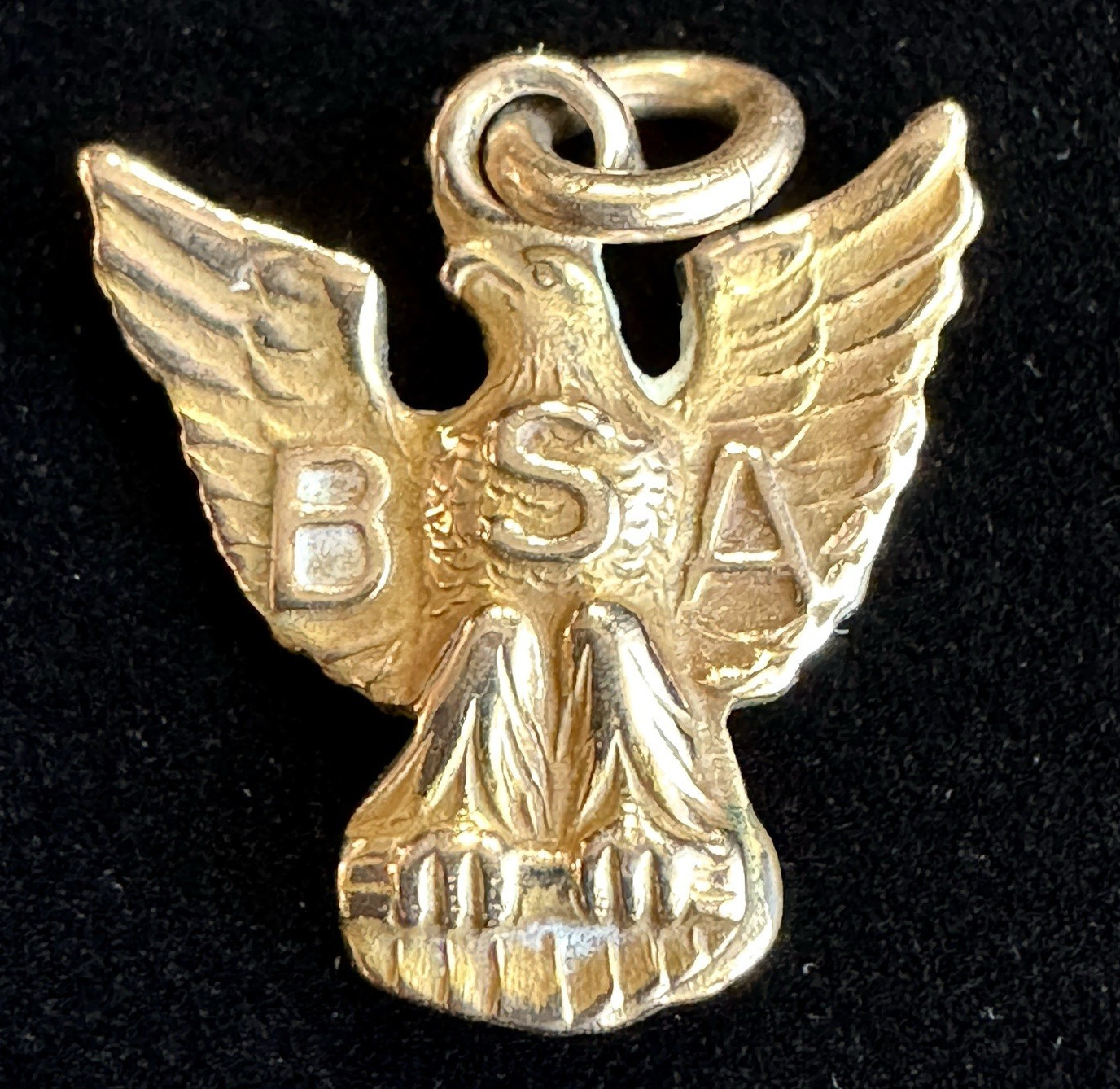 Vintage BSA Eagle Scout Charm 1/10 10K Gold Filled Boy Scouts Robbins Pendant