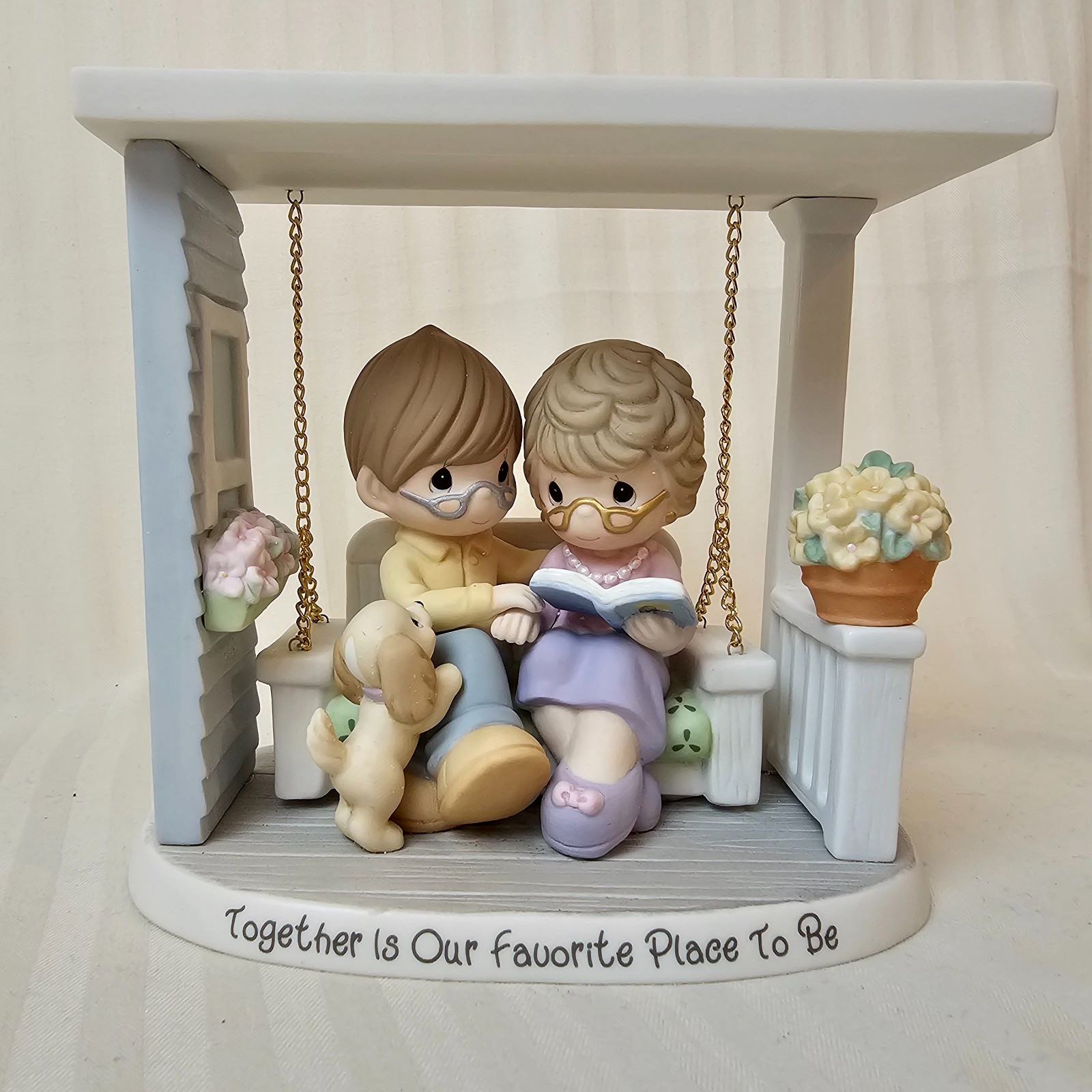 Precious Moments Together Is Our Favorite Place To Be Couple Front Porch Swing