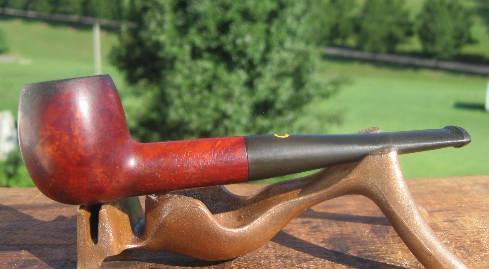 KBB Yello Bole HONEY CURED BRIAR Small Billiard Estate Pipe 5