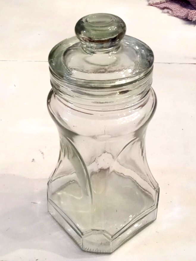 Shonfeld Heavy Glass Apothecary Jar Canister with Lid Kitchen Decor 9.25 in tall Shonfeld Heavy Glass Apothecary Jar Canister with Lid Kitchen Decor 9.25 in tall