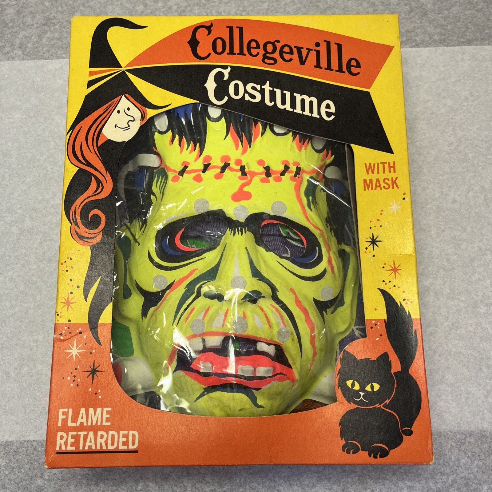 Vintage Collegeville Costumes Frankenstein Halloween costume W/box Large 3270