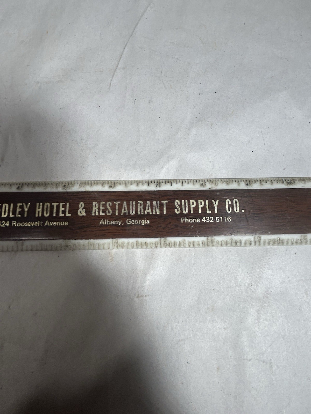 VTG Medley Hotel & Restaurant Supply Co Albany Georgia GA Advertising Ruler