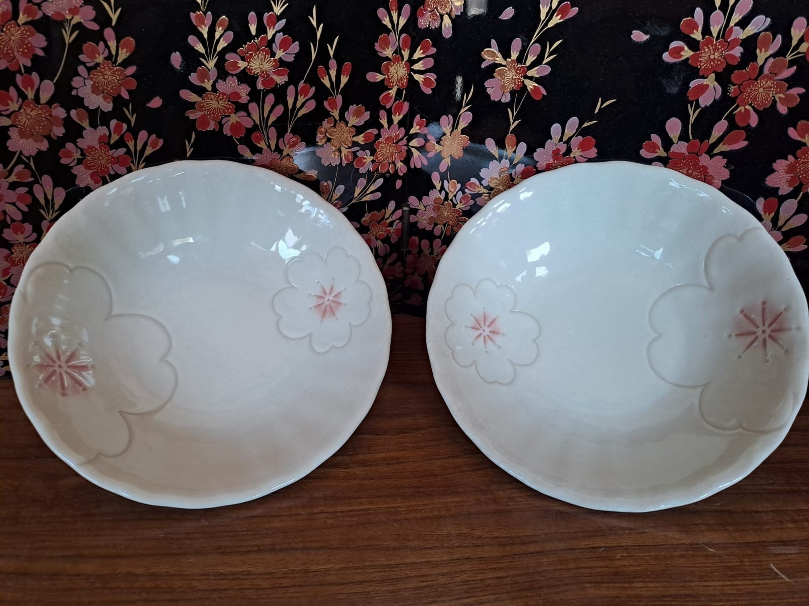 2 japanese mino ware,minoyaki ceramic dinnerware set