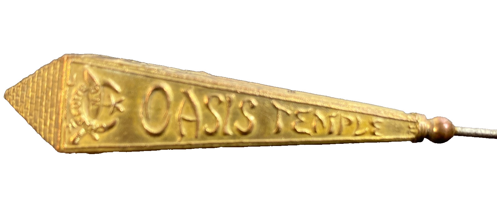 Shriner Masonic Oasis Temple Stick pin Hat Pin NC New Orleans 1910 Antique Rare