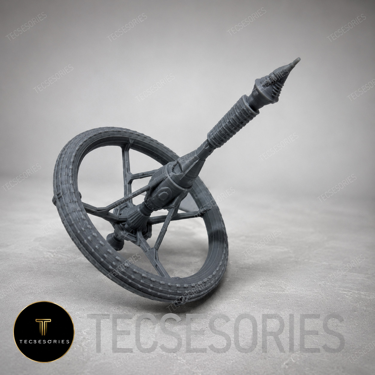 Battlestar Galactica Zephyr Ring Ship 8in Grey 3D Printed Display Model