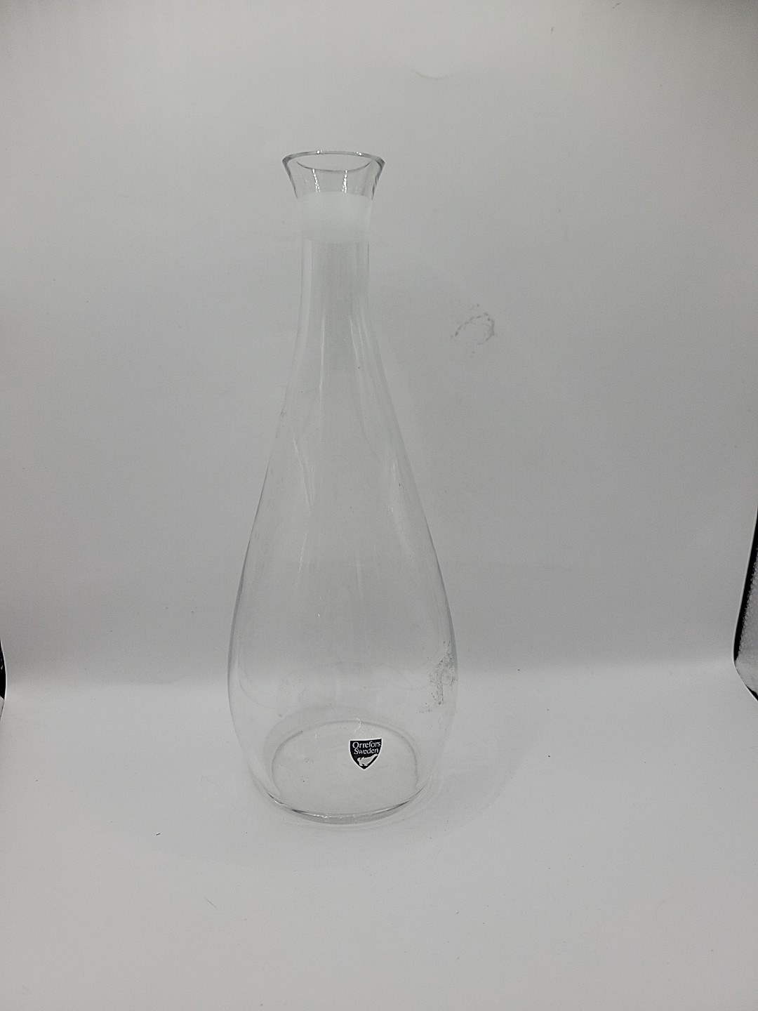 Orrefors Crystal Vase 10 Inches Tall Small Spout B1 Orrefors Crystal Vase 10 Inches Tall Small Spout B1