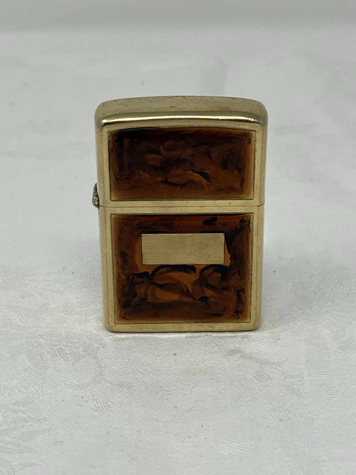 Vintage Zippo Lighter 1977 Golden Elegance/Golden Tortoise Zippo - Used USA