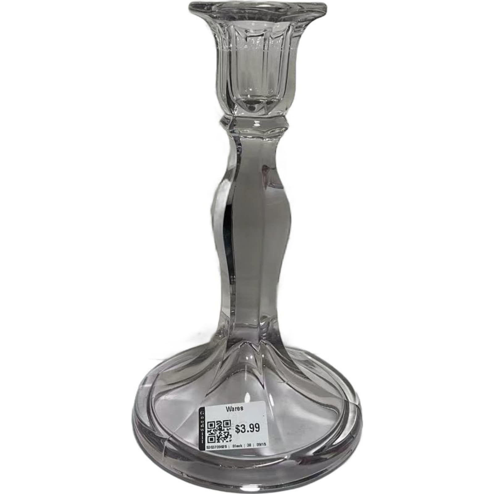 Vintage Lavender Glass Candlestick 19th Century Lavender Cut Purple Home Decor