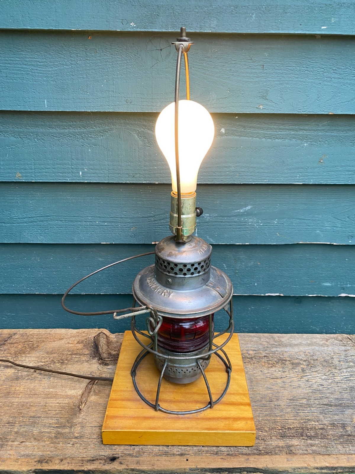 Vintage C&NW Ry Chicago & North Western Railway Adlake Red Lantern Working Lamp Vintage C&NW Ry Chicago & North Western Railway Adlake Red Lantern Working Lamp
