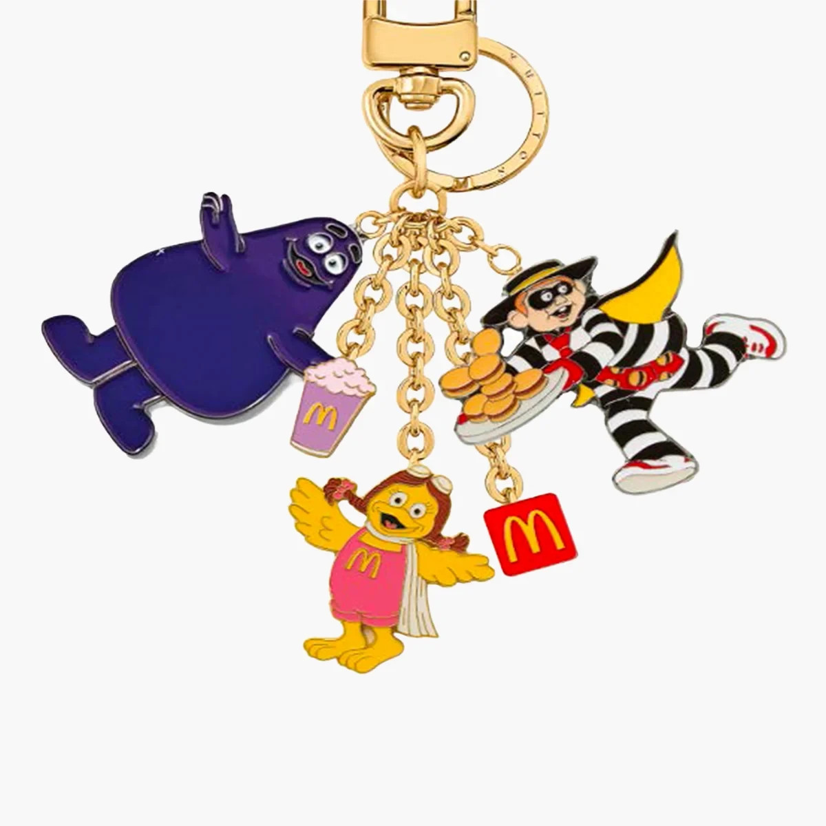 McDonald\'s McDonaldland Character Bag Charm Keychain -  Grimace - Hamburglar