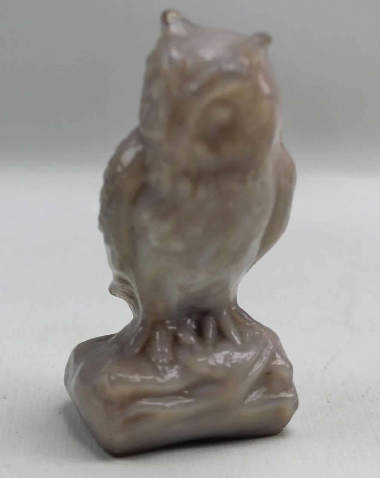 Boyd Slag Colonial Glass Vintage Owl Glass Figurine Dogwood (2)