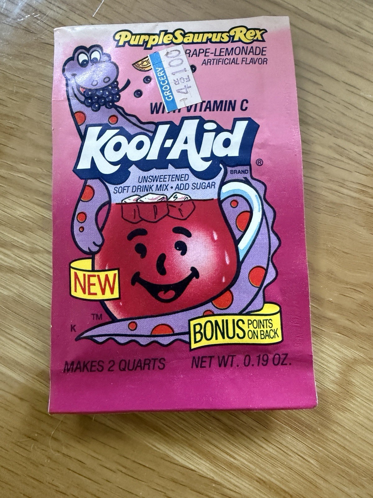 Rare Vintage 1980s PurpleSaurus Rex Kool-Aid, Unopened. Many Packs Available