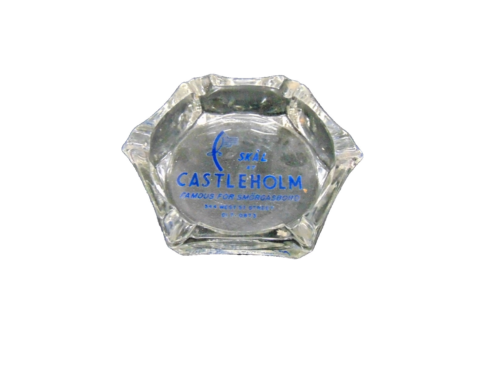 Vintage Skal at Castleholm Smorgasboro glass ash tray 4\